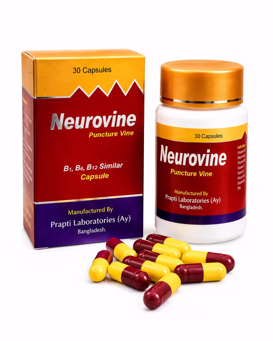 Neurovine (নিউরোভাইন) 30 Capsule Pot - Prapti Laboratories AYU
